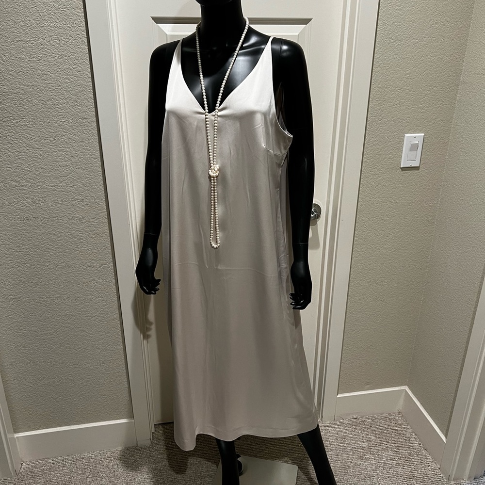 J. Crew Midi Dress in Stone